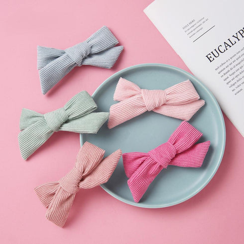 17 Color Handmade Jewelry Thread Bow Children's Hairpin Horsetail Clip Word Clip
